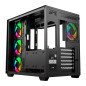 Gabinete Balam Rush Tank Super 9600 TB con Ventana RGB, Midi-Tower, ATX/Micro-ATX/ITX, Blanco/Negro