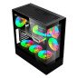 Gabinete Balam Rush Tank Super 9200 TB con Ventana RGB, Midi-Tower, ATX/Micro-ATX/ITX, Negro