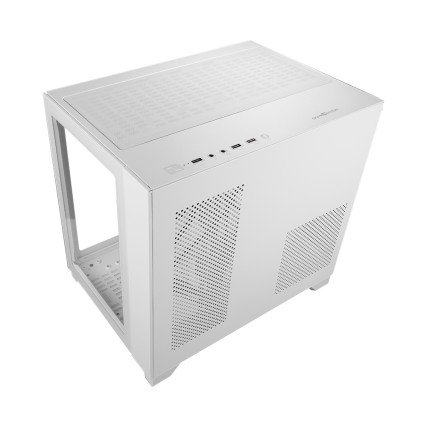 Gabinete Game Factor CSG570-WH con Ventana, Midi-Tower, Micro-ATX/Mini-ITX, USB 2.0/3.0, sin Fuente, sin Ventiladores, Blanco