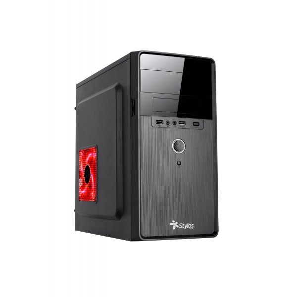 GABINETE STYLOS CGAB5 MICRO ATX/ MICRO ITX F-500W USB 3.0 NEGRO STPGAC5B