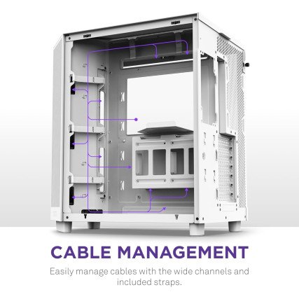 Gabinete NZXT H6 Flow Mt Atx Doble Camara Compacta 3v 120rgb W Cc-h61fw-r1