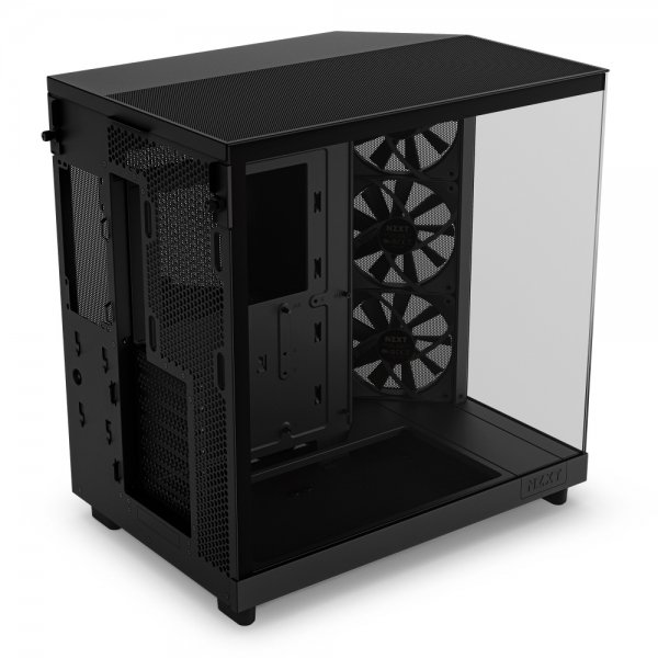 Gabinete NZXT H6 Flow con Ventana, Midi-Tower, ATX/Micro-ATX/Mini-ITX, USB 3.2, sin Fuente, 3 Ventiladores RGB Instalados, Negro