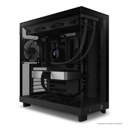Gabinete NZXT H6 Flow con Ventana, Midi-Tower, ATX/Micro-ATX/Mini-ITX, USB 3.2, sin Fuente, 3 Ventiladores Instalados, Negro