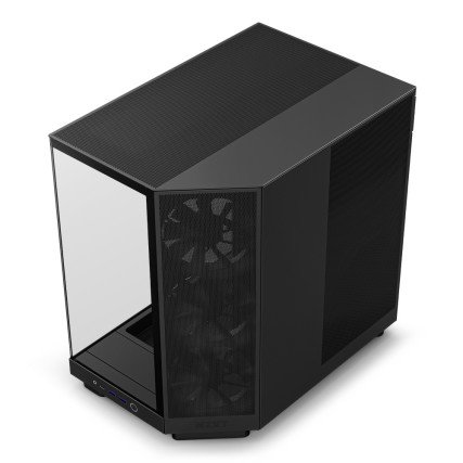 Gabinete NZXT H6 Flow con Ventana, Midi-Tower, ATX/Micro-ATX/Mini-ITX, USB 3.2, sin Fuente, 3 Ventiladores Instalados, Negro