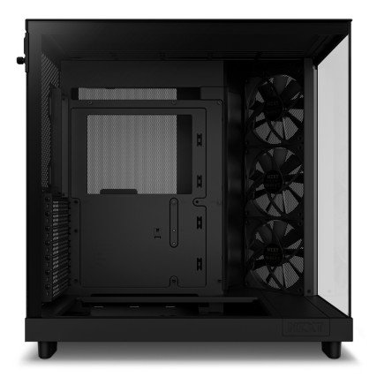 Gabinete NZXT H6 Flow con Ventana, Midi-Tower, ATX/Micro-ATX/Mini-ITX, USB 3.2, sin Fuente, 3 Ventiladores Instalados, Negro