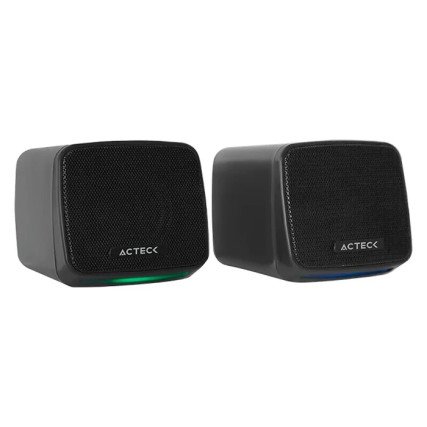 Acteck Bocinas Elant Cube, Alámbrico, 3W RMS, 3.5mm, Negro