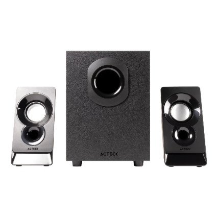 Acteck Bocina con Subwoofer Elant ACT AS470, Alámbrico, 2.1 Canales, 6W RMS, 3.5mm, Negro