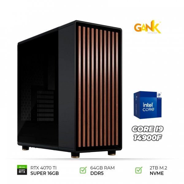 Ragnarok V2 - Core i9 14900F, RTX 4070 Ti Super 16 GB Video, 64GB RAM DDR5, 2TB M.2 Nvme, Líquido 360mm, Wifi6 , BT