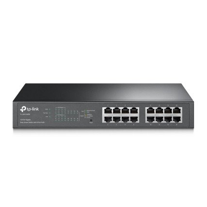 Switch TP-Link Gigabit Ethernet TL-SG1016PE, 16 Puertos 10/100/1000 Mbps