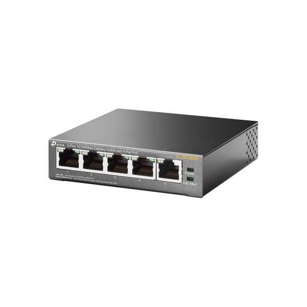 Switch TP-Link Fast Ethernet TL-SF1005P, 5 Puertos 10/100Mbps (4x PoE), 1 Gbit/s, 2000