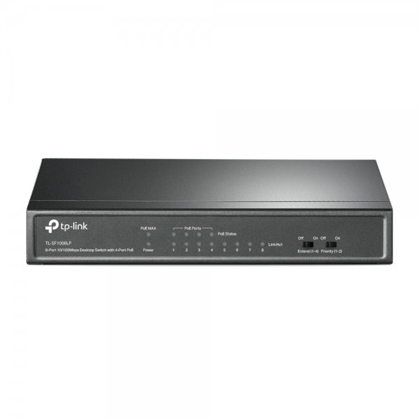 Switch TP-Link Fast Ethernet TL-SF1008LP, 8 Puertos 10/100Mbps (4x PoE), 1.6 Gbit/s