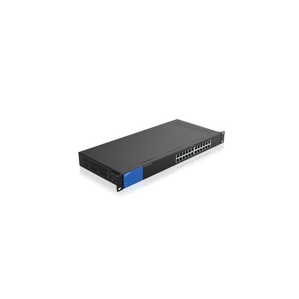 Switch Linksys Gigabit Ethernet para Rack LGS124P, 24 Puertos 10/100/1000 Mbps