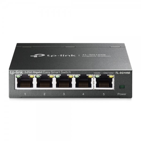 Switch TP-Link Gigabit Ethernet TL-SG105E, 5 Puertos 10/100/1000 Mbps, 2000 Entradas