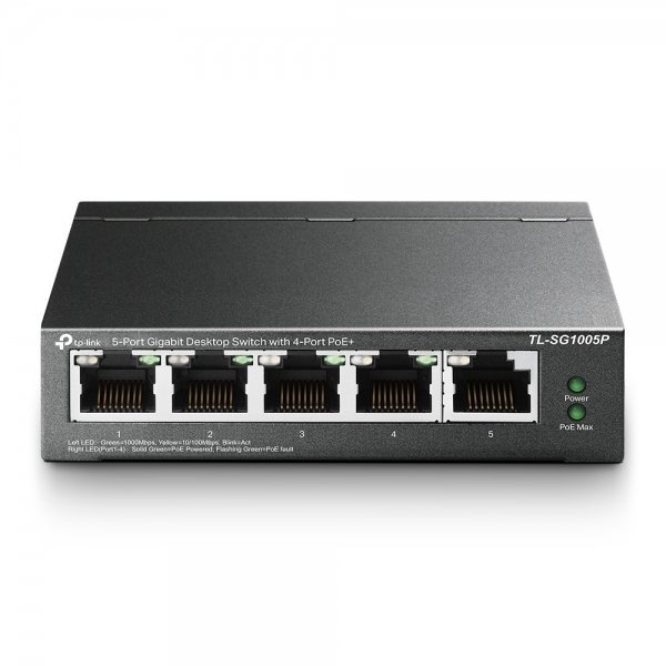 Switch TP-Link Gigabit Ethernet TL-SG1005P, 5 Puertos 10/100/1000 (4x PoE), 10Gbit/s