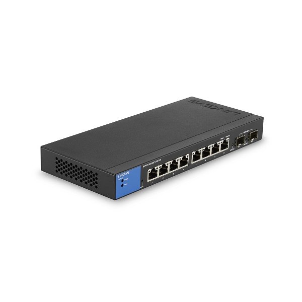 Switch Linksys Gigabit Ethernet LGS310C, 8 Puertos 10/100/1000 + 2 Puertos SFP, 20Gbit/s