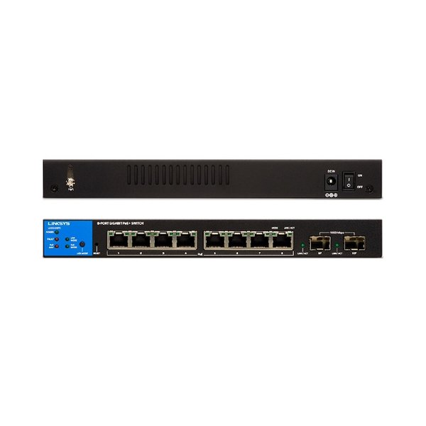 Switch Linksys Gigabit Ethernet LGS310C, 8 Puertos 10/100/1000 + 2 Puertos SFP, 20Gbit/s