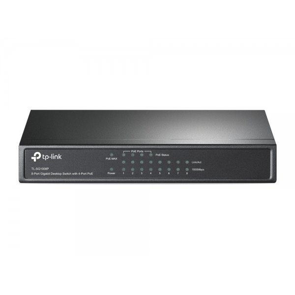 Switch TP-Link Gigabit Ethernet TL-SG1008P, 8 Puertos10/100/1000Mbps