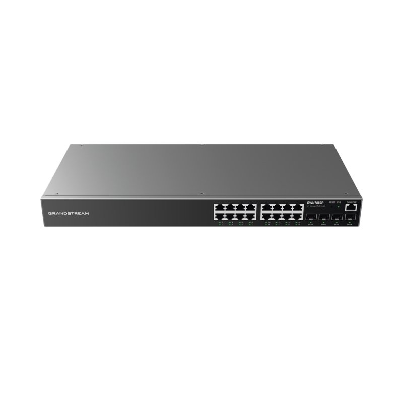 Switch Gigabit PoE+ Administrable / 16 puertos 10/100/1000 Mbps + 4 Puertos SFP Uplink / Hasta 240W