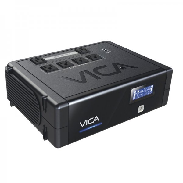 No Break/Ups Vica 900VA/500W 6TOMAS, 1 Puert USB, Pantalla LCD (REV900)