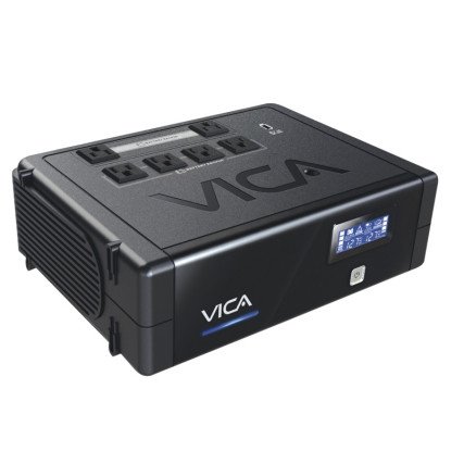 No Break/Ups Vica 900VA/500W 6TOMAS, 1 Puert USB, Pantalla LCD (REV900)