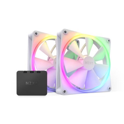 Ventilador NZXT P/Gab 140mm F140 RGB Twin wh 80 EA RF-R14DF-W1