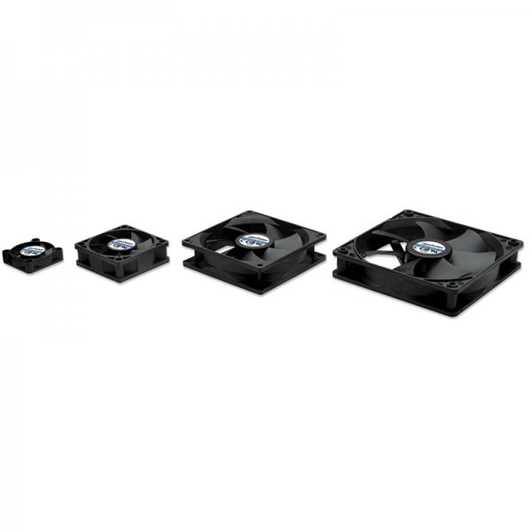 Ventilador Manhattan 3-pin para PC, 80mm, 2500RPM, Negro