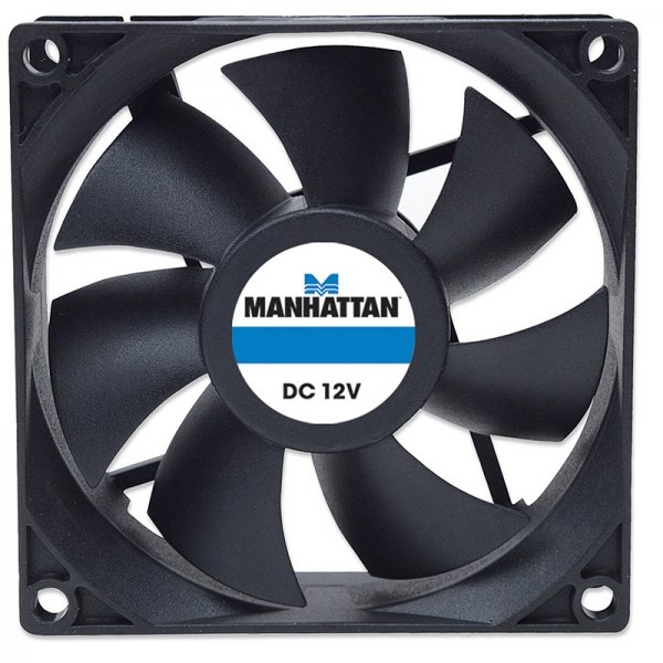 Ventilador Manhattan 4 Pines Molex para PC, 80mm, 2500RPM