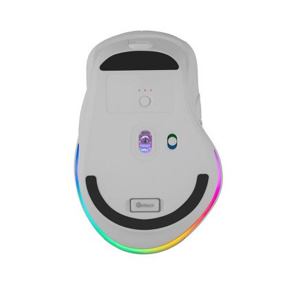 Mouse Gamer Getttech Blanco RGB 6400 DPI Ergonomico 1000HZ