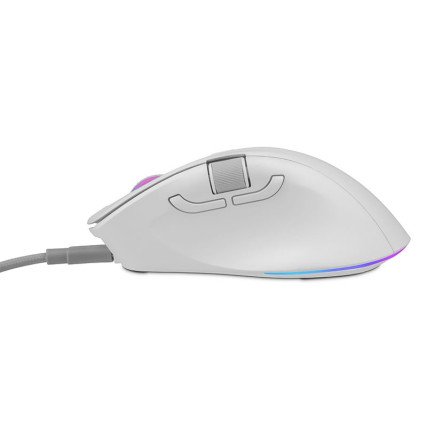 Mouse Gamer Getttech Blanco RGB 6400 DPI Ergonomico 1000HZ