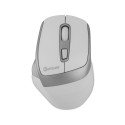 Mouse Getttech Inalambrico Ergonomico Blanco Modo Triple 2.4G