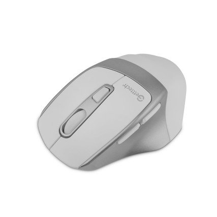 Mouse Getttech Inalambrico Ergonomico Blanco Modo Triple 2.4G