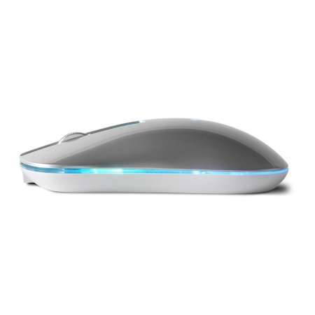 Mouse Vorago MO-305-SL Slim Led RGB Inalambrico Recargable Plata