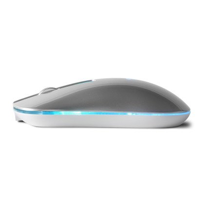 Mouse Vorago MO-305-SL Slim Led RGB Inalambrico Recargable Plata