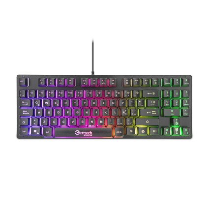 Teclado Gamer Getttech TKL Membrana RGB Negro (GPK-ESMWR-G2)