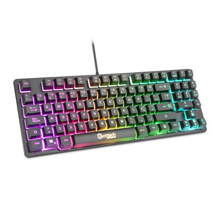 Teclado Gamer Getttech TKL Membrana RGB Negro (GPK-ESMWR-G2)