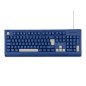 Teclado Slim Getttech Azul Español USB Con Reposamanos GGK-ESMWR-02-BL