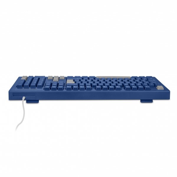 Teclado Slim Getttech Azul Español USB Con Reposamanos GGK-ESMWR-02-BL