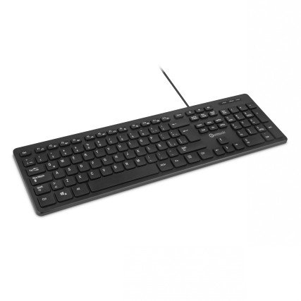 Teclado Slim Getttech Negro Español USB Con Reposamanos (GGK-ESMWR-01)