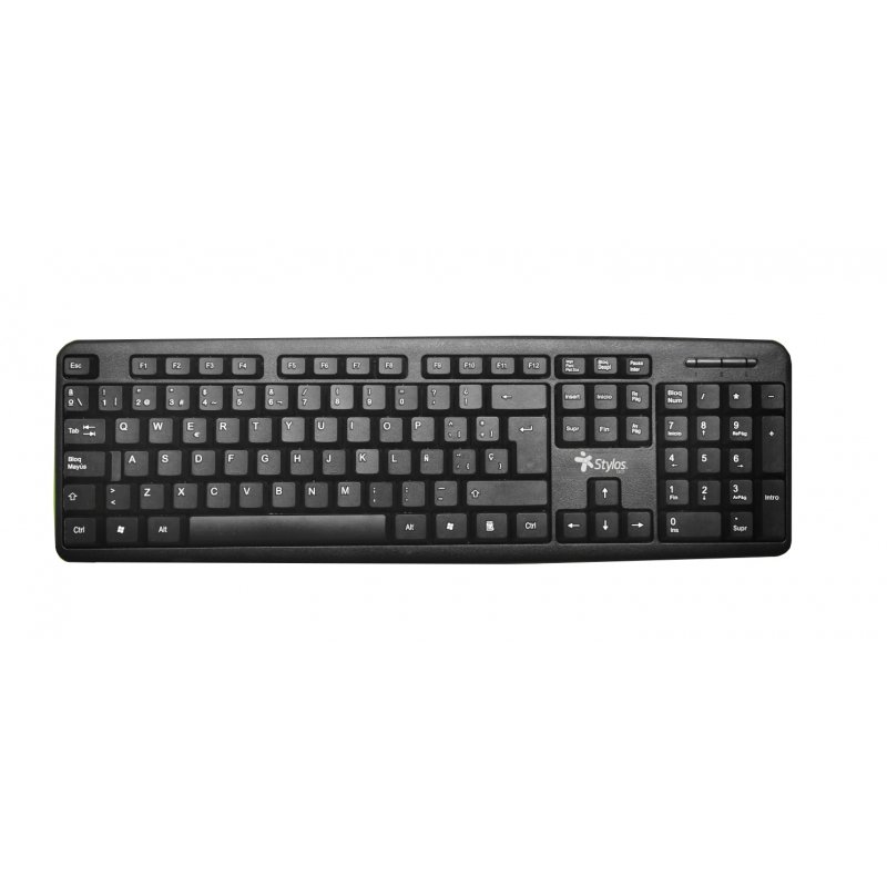 Teclado Stylos Alambrico 105 Teclas USB Español Negro (STPTEC5B) Teclado Stylos Alambrico 105 Teclas USB Español Negro (STPTEC5B)