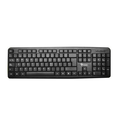 Teclado Stylos Alambrico 105 Teclas USB Español Negro (STPTEC5B)