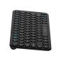 Teclado Vorago Slim Recargable Tipo C, 2 BT+Wireless Negro KBW-400
