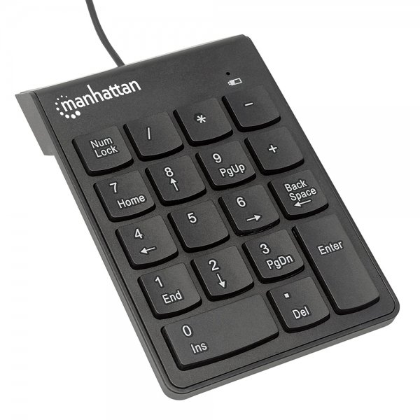 Manhattan Teclado Numérico 176354, Alámbrico, USB, Negro