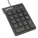 Manhattan Teclado Numérico 176354, Alámbrico, USB, Negro