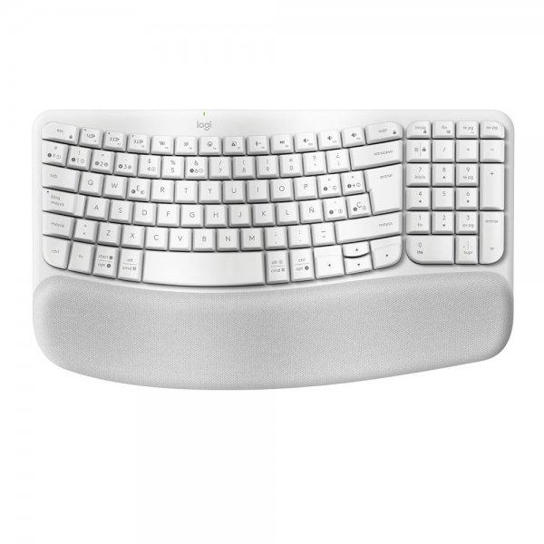 Teclado Logitech Wave Keys, Inalámbrico, Bluetooth, Blanco