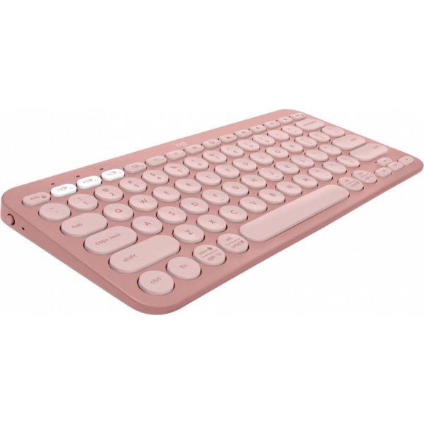 Teclado Logitech PEBBLE KEYS 2 K380S, Inalámbrico, Bluetooth, Rosa