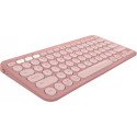 Teclado Logitech PEBBLE KEYS 2 K380S, Inalámbrico, Bluetooth, Rosa