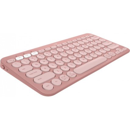 Teclado Logitech PEBBLE KEYS 2 K380S, Inalámbrico, Bluetooth, Rosa