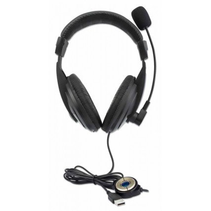 Audifono Manhattan C/Microfono USB Mediano, Control Integrado 179843