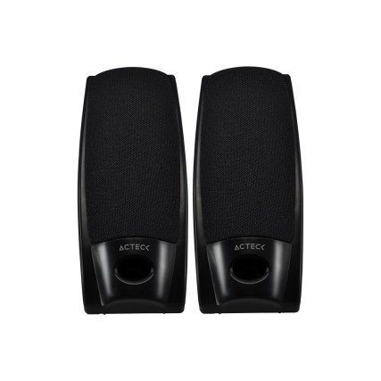 Bocinas 2.0 Acteck p/escritorio AX-2500 Conexión 3.5 mm Negro (AUBO-014)