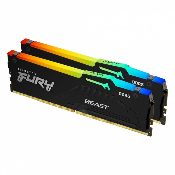 Kit Memoria RAM Kingston FURY Beast RGB DDR5, 6000MHz, 64GB (2x 32GB)